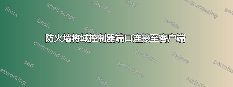 防火墙将域控制器端口连接至客户端