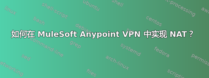 如何在 MuleSoft Anypoint VPN 中实现 NAT？