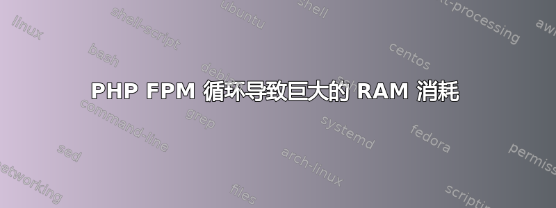 PHP FPM 循环导致巨大的 RAM 消耗