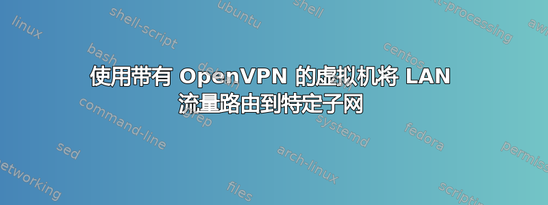 使用带有 OpenVPN 的虚拟机将 LAN 流量路由到特定子网