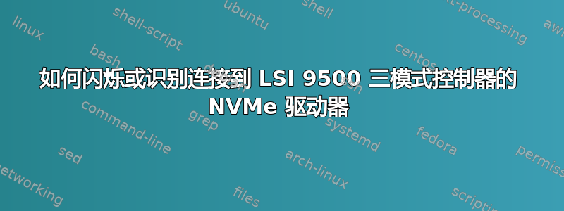 如何闪烁或识别连接到 LSI 9500 三模式控制器的 NVMe 驱动器