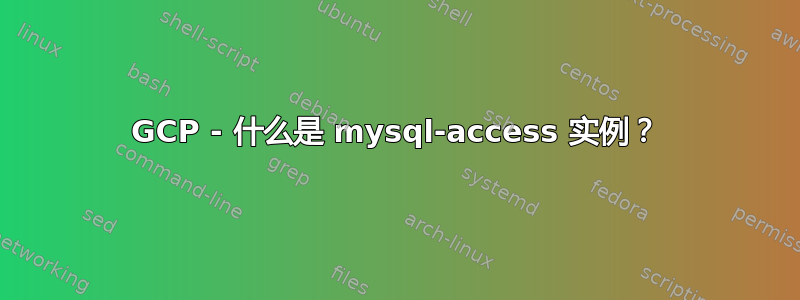 GCP - 什么是 mysql-access 实例？