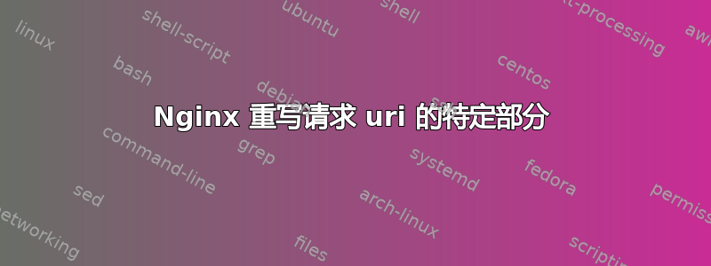 Nginx 重写请求 uri 的特定部分