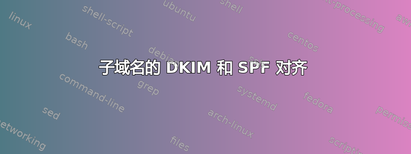 子域名的 DKIM 和 SPF 对齐