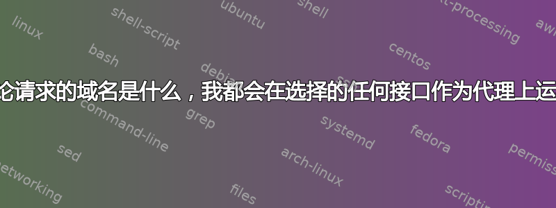 为什么无论请求的域名是什么，我都会在选择的任何接口作为代理上运行网站？