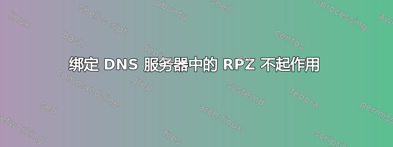 绑定 DNS 服务器中的 RPZ 不起作用