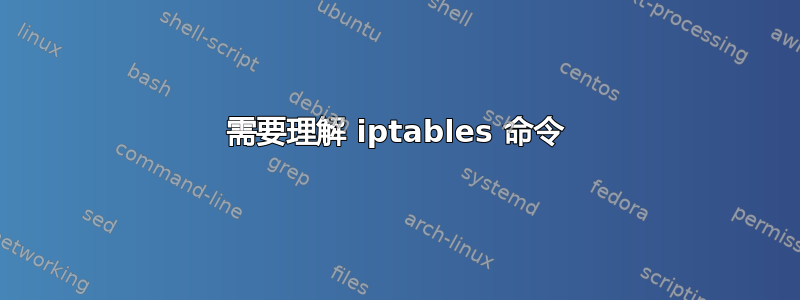 需要理解 iptables 命令