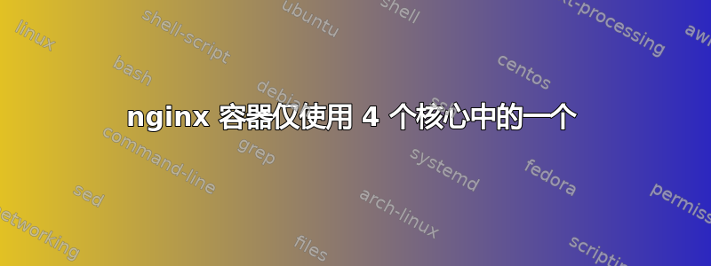 nginx 容器仅使用 4 个核心中的一个