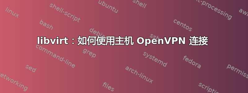 libvirt：如何使用主机 OpenVPN 连接