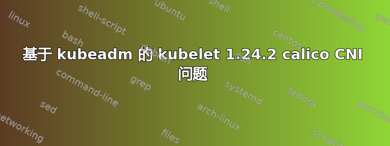 基于 kubeadm 的 kubelet 1.24.2 calico CNI 问题