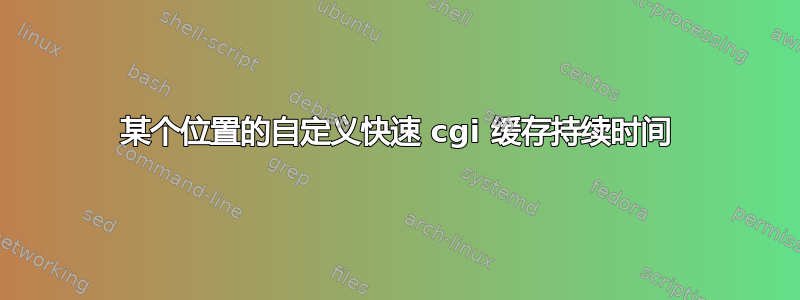 某个位置的自定义快速 cgi 缓存持续时间