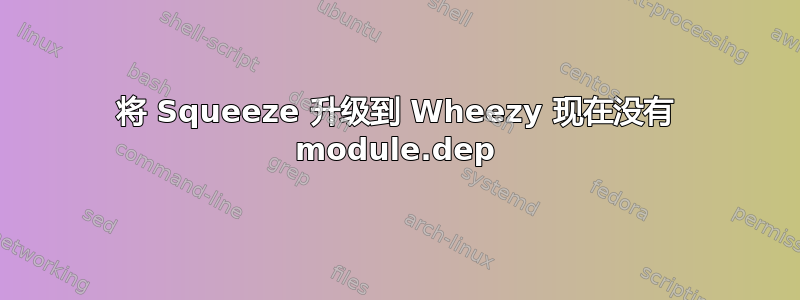 将 Squeeze 升级到 Wheezy 现在没有 module.dep