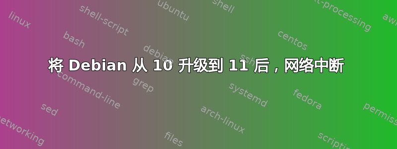 将 Debian 从 10 升级到 11 后，网络中断