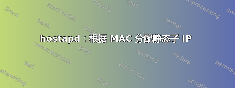 hostapd：根据 MA​​C 分配静态子 IP