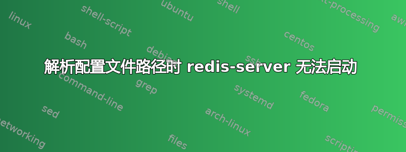 解析配置文件路径时 redis-server 无法启动