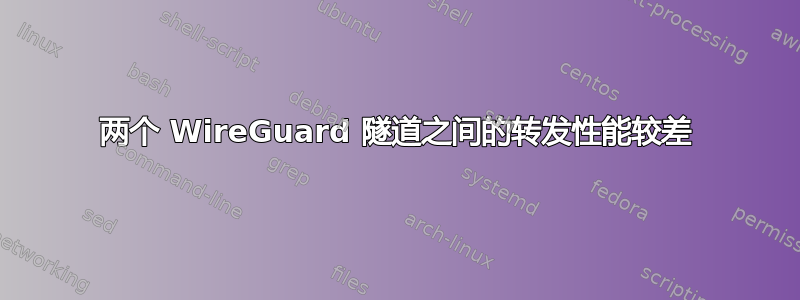 两个 WireGuard 隧道之间的转发性能较差