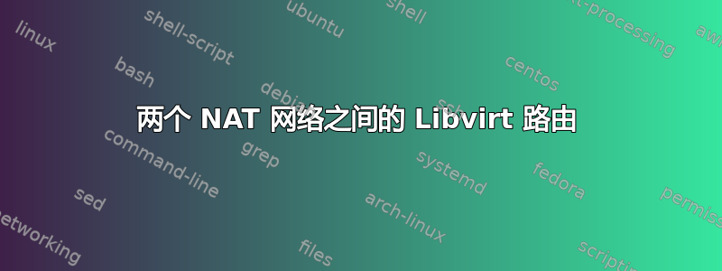 两个 NAT 网络之间的 Libvirt 路由