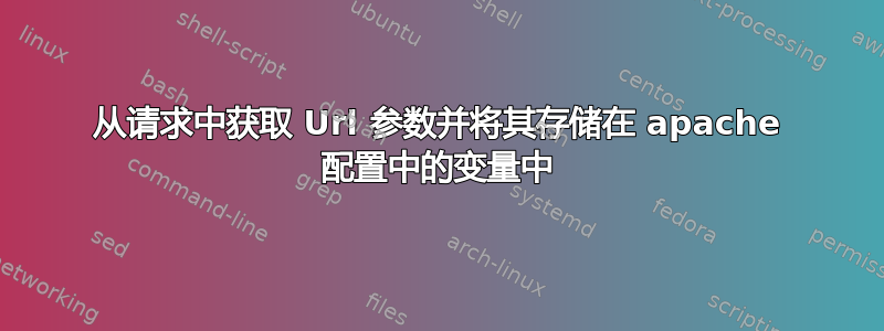 从请求中获取 Url 参数并将其存储在 apache 配置中的变量中