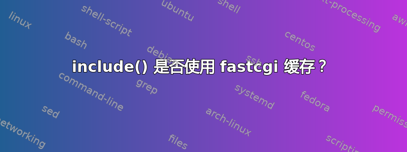 include() 是否使用 fastcgi 缓存？