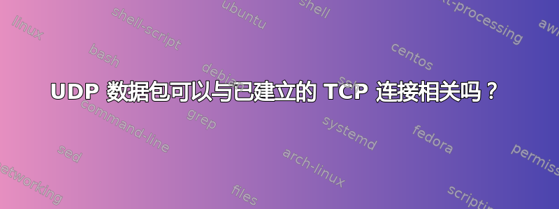 UDP 数据包可以与已建立的 TCP 连接相关吗？