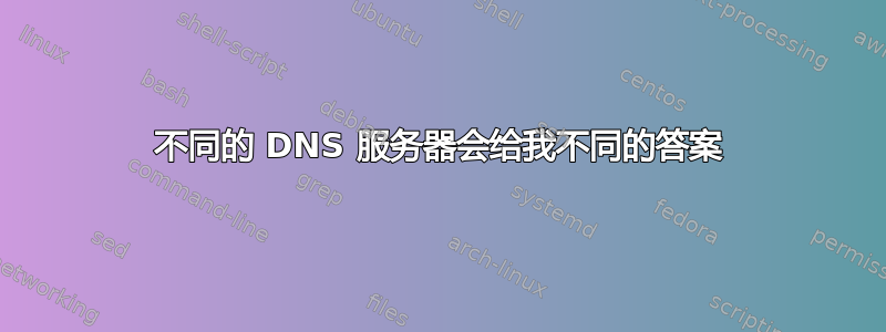 不同的 DNS 服务器会给我不同的答案