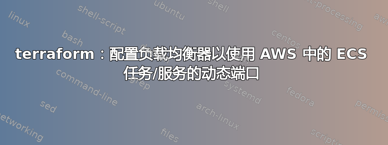 terraform：配置负载均衡器以使用 AWS 中的 ECS 任务/服务的动态端口