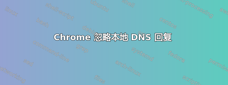 Chrome 忽略本地 DNS 回复