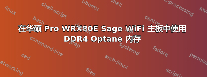 在华硕 Pro WRX80E Sage WiFi 主板中使用 DDR4 Optane 内存