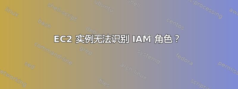 EC2 实例无法识别 IAM 角色？