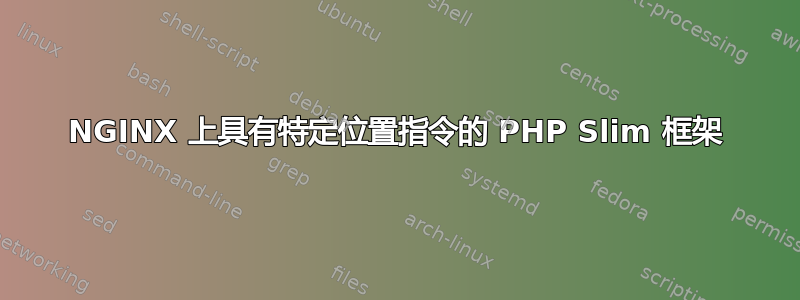 NGINX 上具有特定位置指令的 PHP Slim 框架