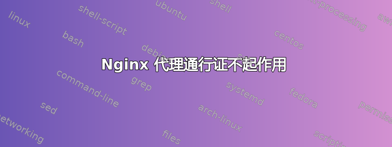 Nginx 代理通行证不起作用