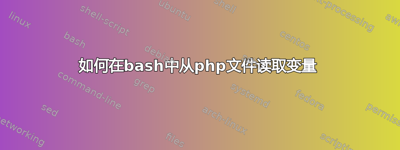 如何在bash中从php文件读取变量