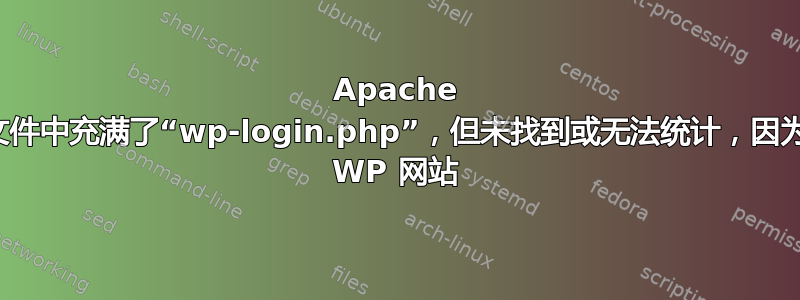 Apache 日志文件中充满了“wp-login.php”，但未找到或无法统计，因为不是 WP 网站