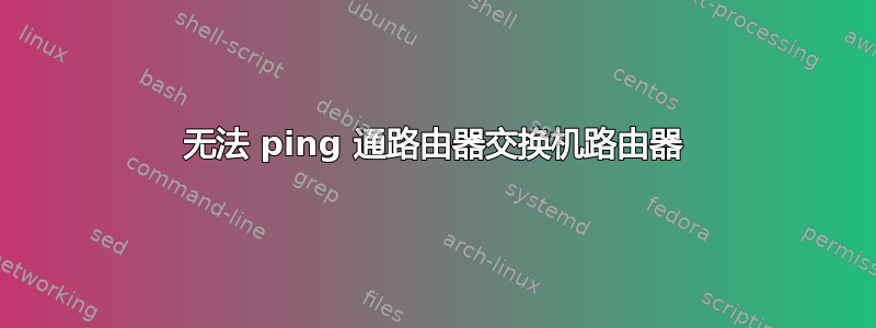 无法 ping 通路由器交换机路由器