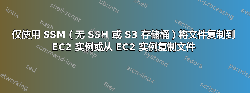 仅使用 SSM（无 SSH 或 S3 存储桶）将文件复制到 EC2 实例或从 EC2 实例复制文件