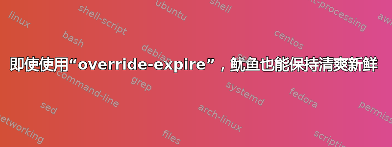 即使使用“override-expire”，鱿鱼也能保持清爽新鲜