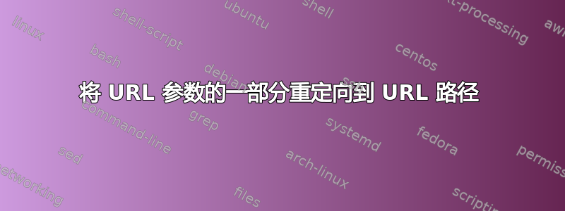 将 URL 参数的一部分重定向到 URL 路径