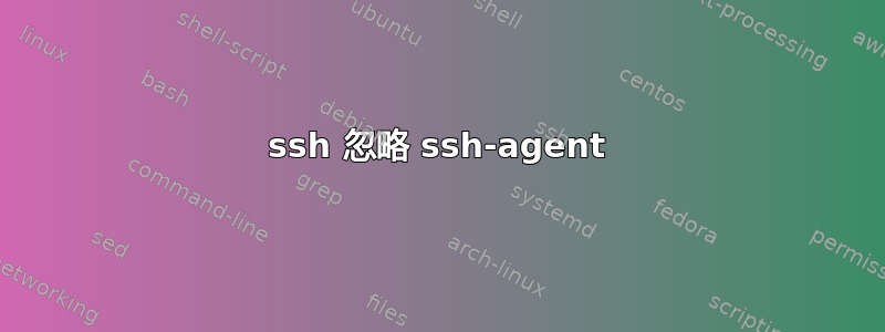 ssh 忽略 ssh-agent