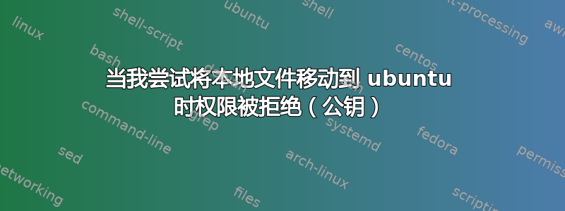 当我尝试将本地文件移动到 ubuntu 时权限被拒绝（公钥）