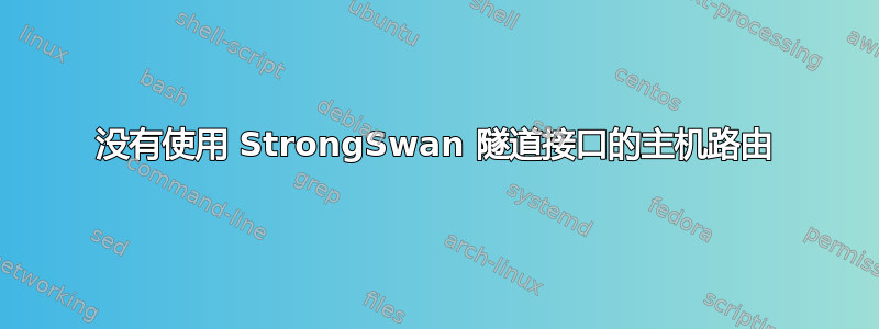 没有使用 StrongSwan 隧道接口的主机路由