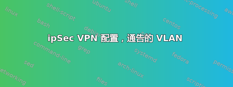 ipSec VPN 配置，通告的 VLAN