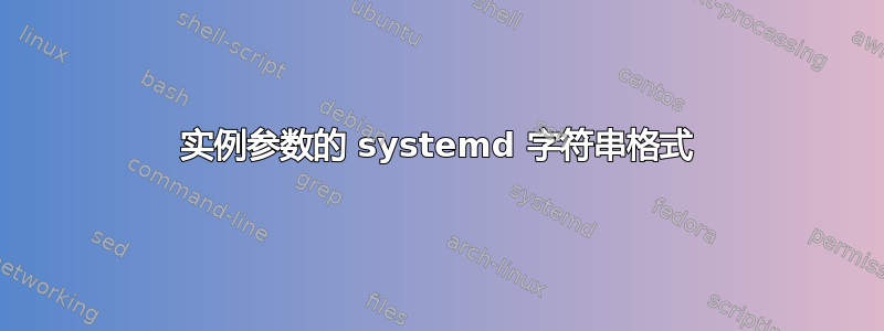 实例参数的 systemd 字符串格式