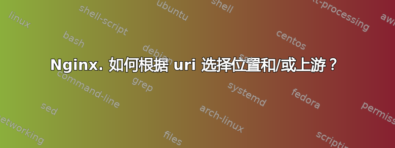 Nginx. 如何根据 uri 选择位置和/或上游？