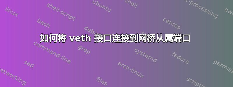 如何将 veth 接口连接到网桥从属端口