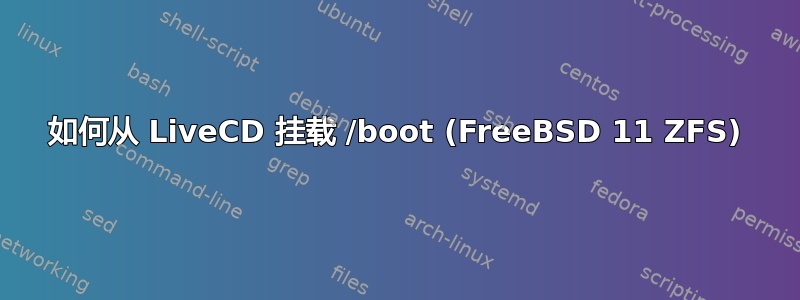 如何从 LiveCD 挂载 /boot (FreeBSD 11 ZFS)