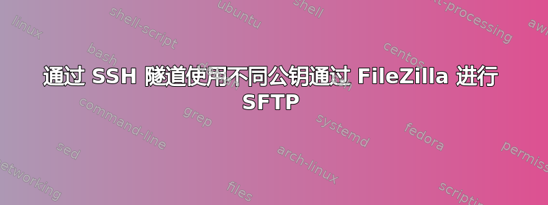 通过 SSH 隧道使用不同公钥通过 FileZilla 进行 SFTP