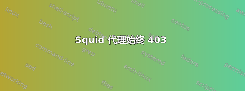 Squid 代理始终 403