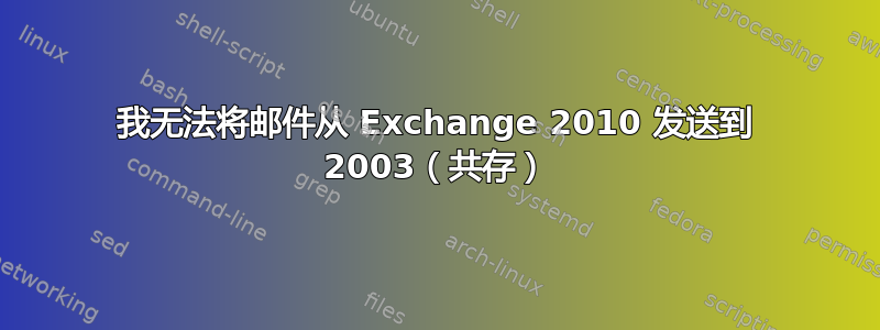 我无法将邮件从 Exchange 2010 发送到 2003（共存）