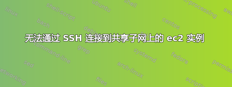 无法通过 SSH 连接到共享子网上的 ec2 实例