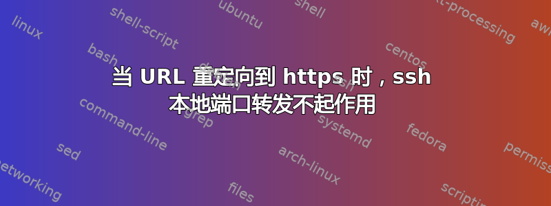 当 URL 重定向到 https 时，ssh 本地端口转发不起作用